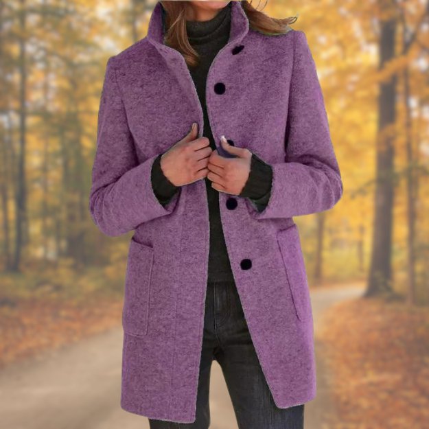 OLIVIA | COAT WITH STAND-UP COLLAR