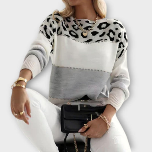 Cheyenne | Casual Sweater with Leopard Design