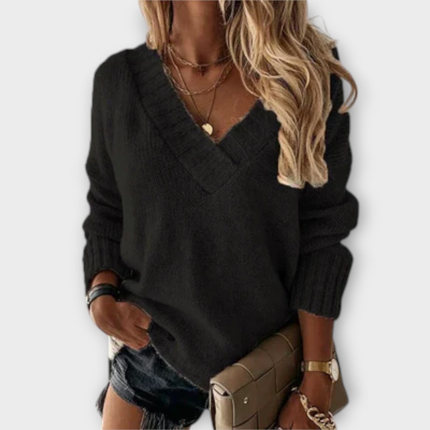 Jane | Cozy V-cut sweater