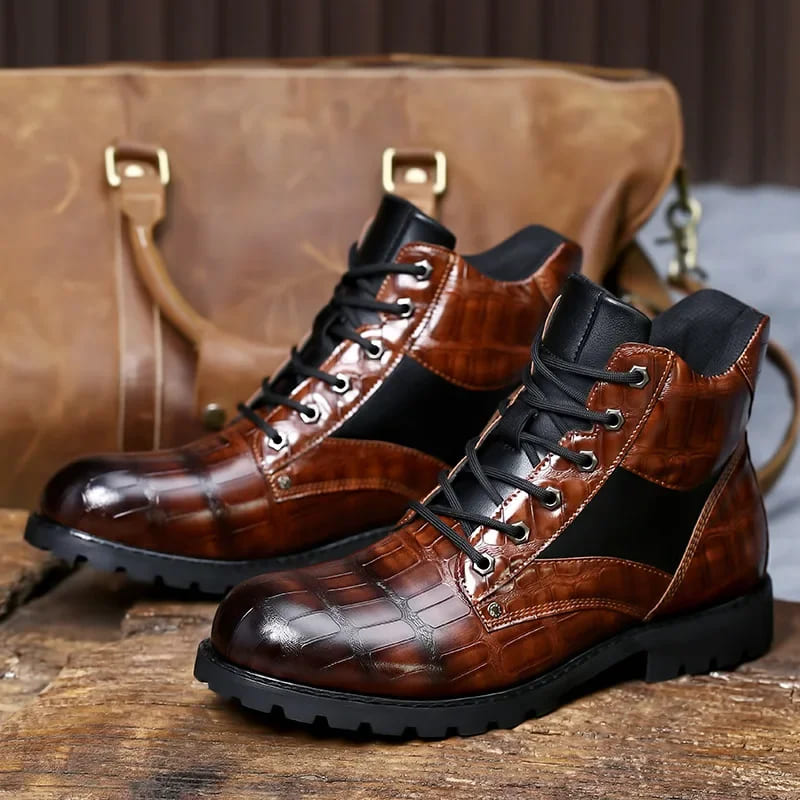 Rendell | Croco Leather Boots