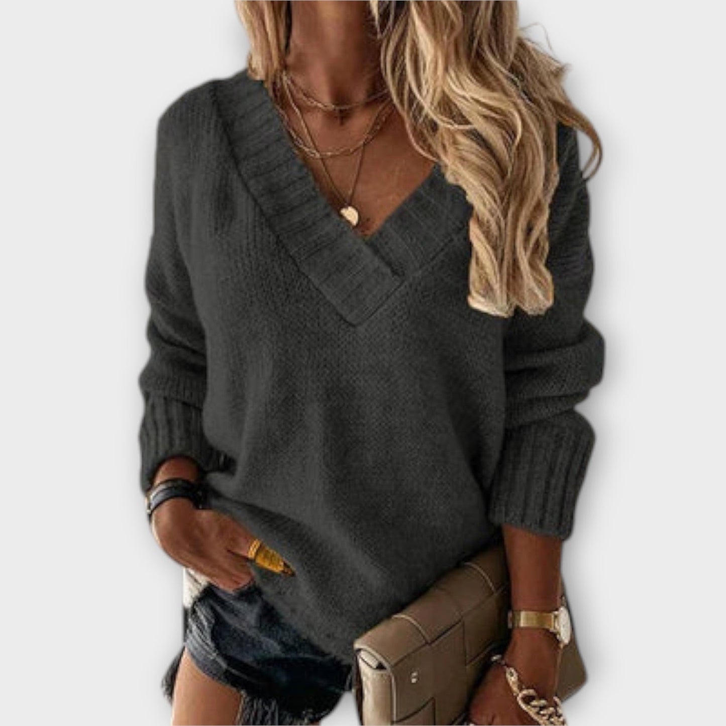 Jane | Cozy V-cut sweater